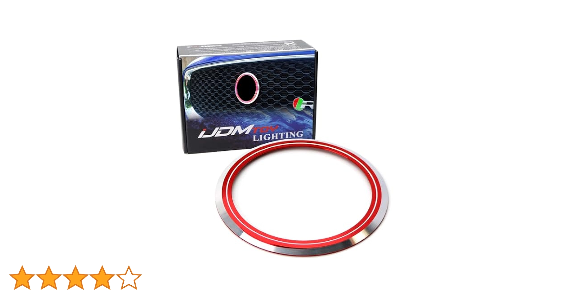 Amazon | iJDMTOY レッドアルミニウムサラウンドデコレーション